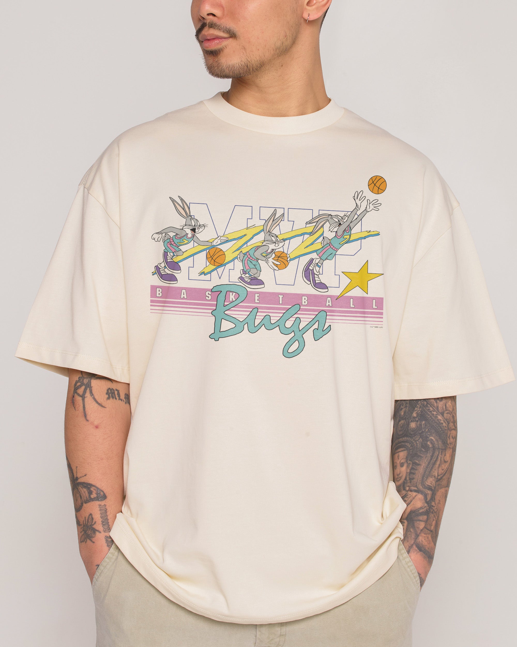 Basket Bugs Oversized Looney Tunes Graphic Tee - Unisex 100% Combed Cotton