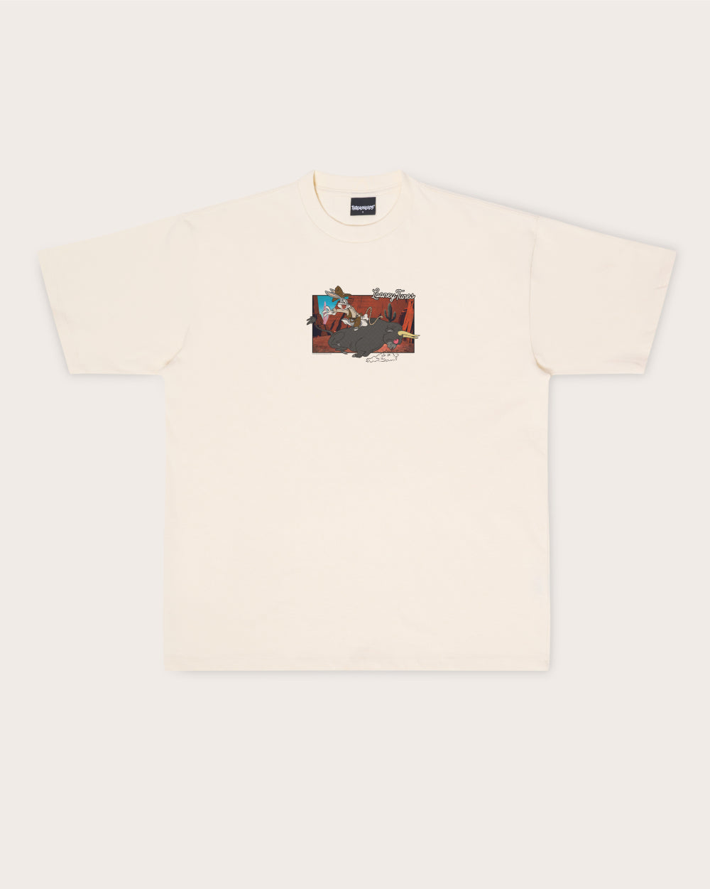 Buckle Up Bugs Oversized T-Shirt - Looney Tunes Graphic Tee Unisex 100% Combed Cotton