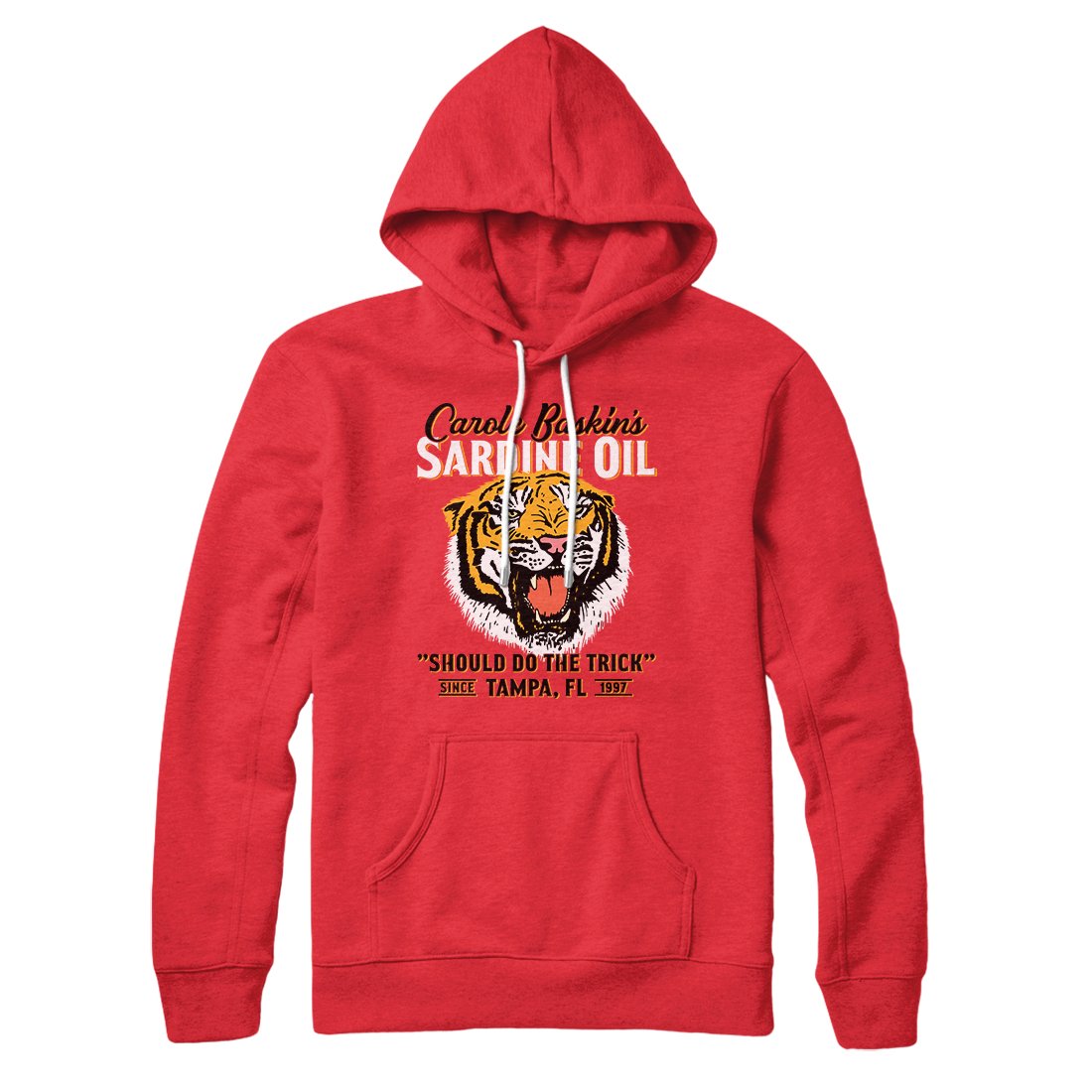 Carole Baskin's Sardine Oil Hoodie - Unisex Cotton Polyester Pullover with Hood and Kangaroo Pocket