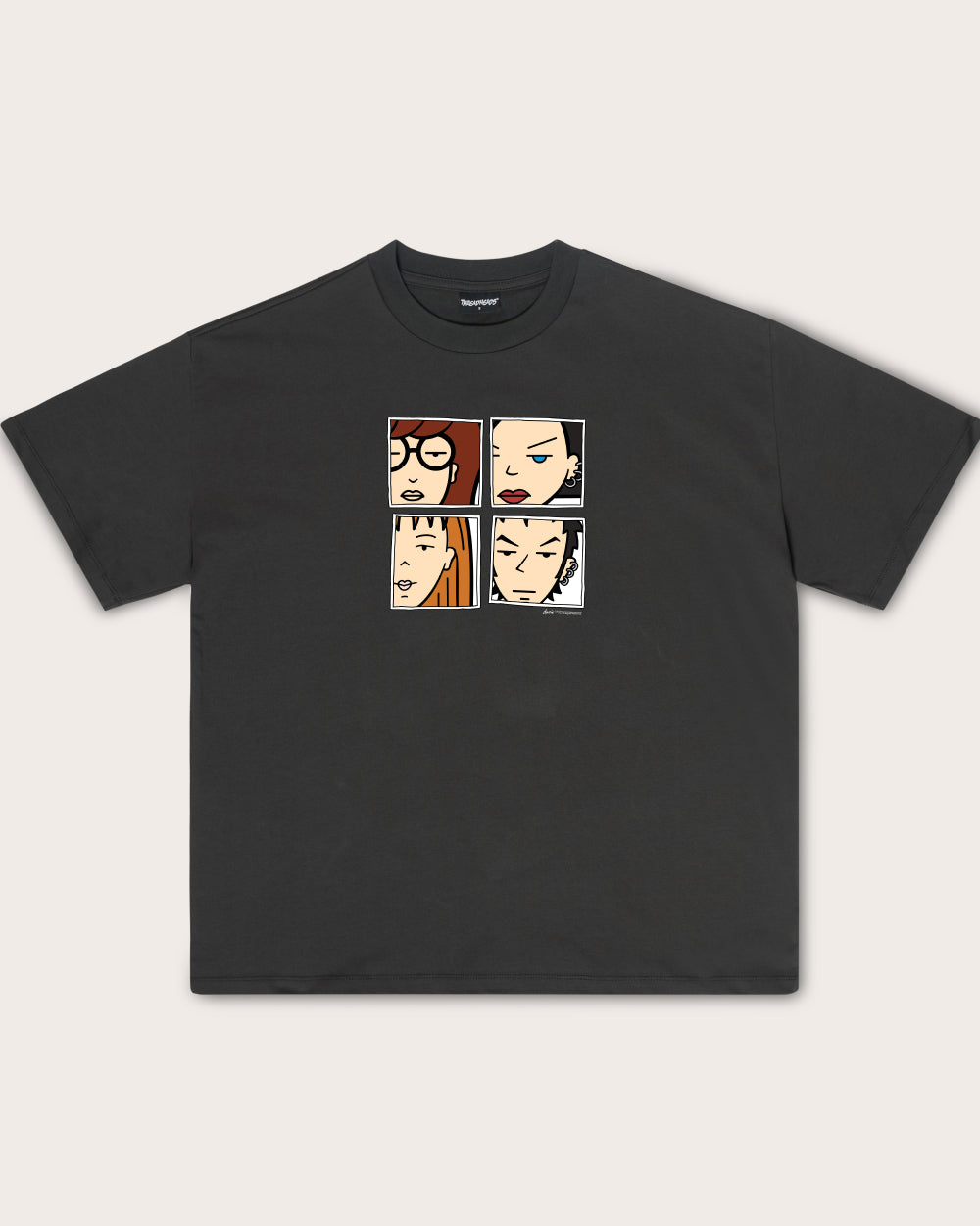 Daria Panel Oversized Graphic Tee - Unisex 90s Boxy Fit 100% Combed Cotton