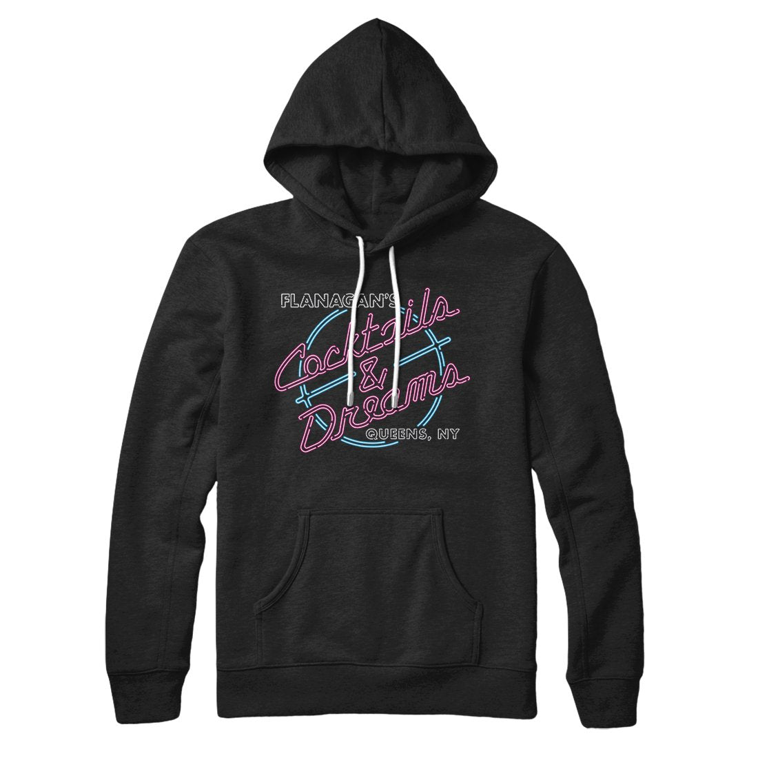 Flanagan's Cocktails and Dreams Unisex Pullover Hoodie - Cotton Polyester, Loose Fit, Kangaroo Pocket