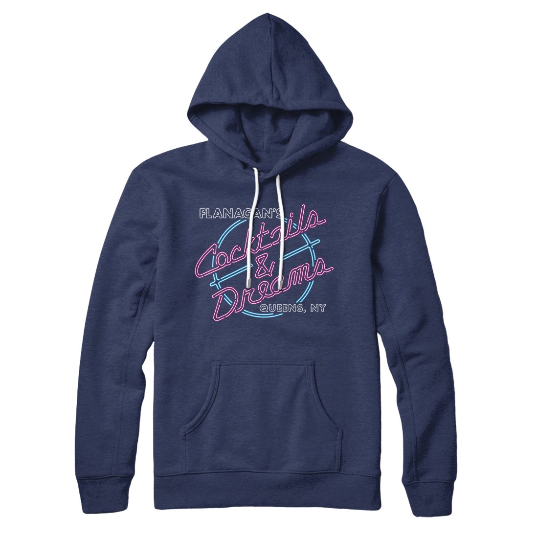 Flanagan's Cocktails and Dreams Unisex Pullover Hoodie - Cotton Polyester, Loose Fit, Kangaroo Pocket