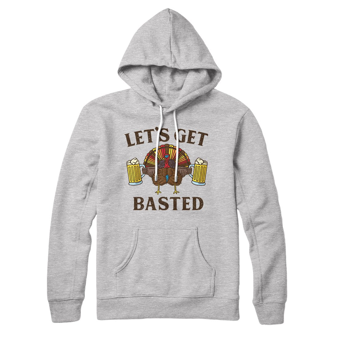 Let's Get Basted Pullover Hoodie - Unisex Cotton Polyester Loose Fit
