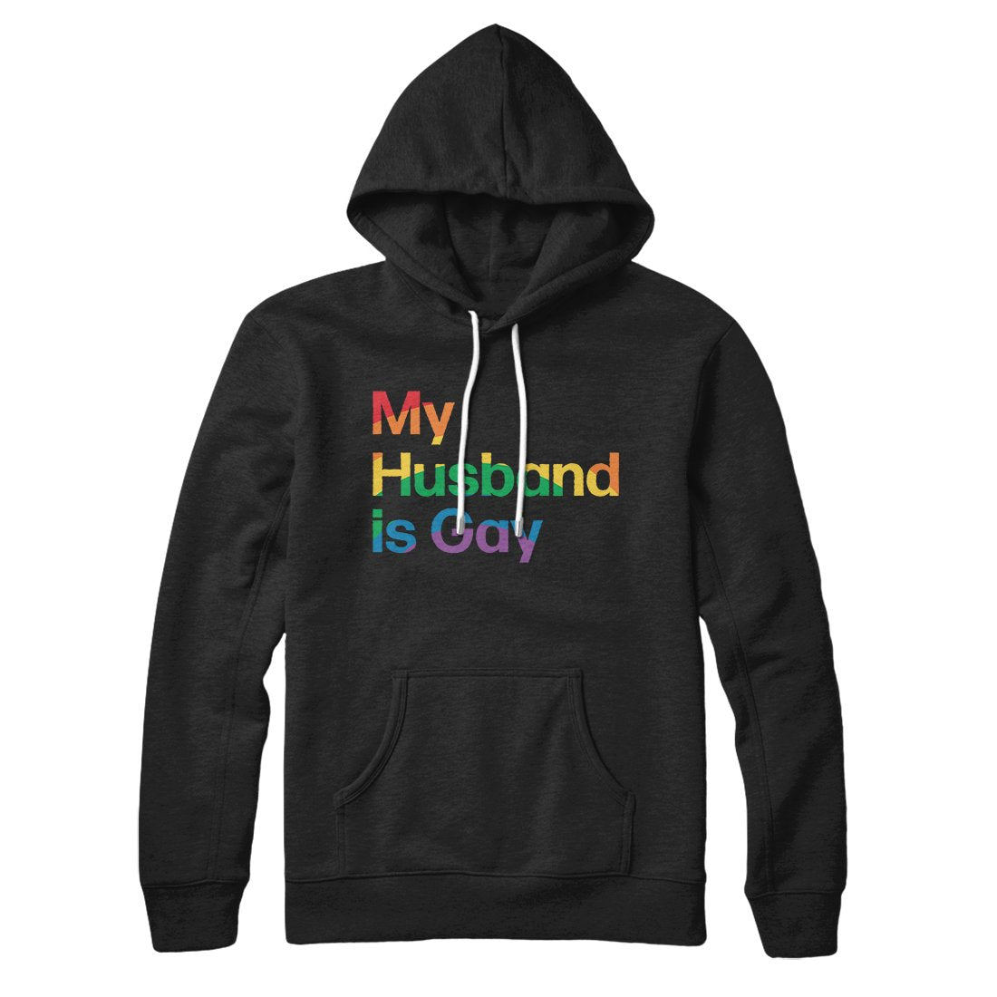 My Husband Is Gay Unisex Pullover Hoodie - Cotton Polyester Loose Fit Hoodie