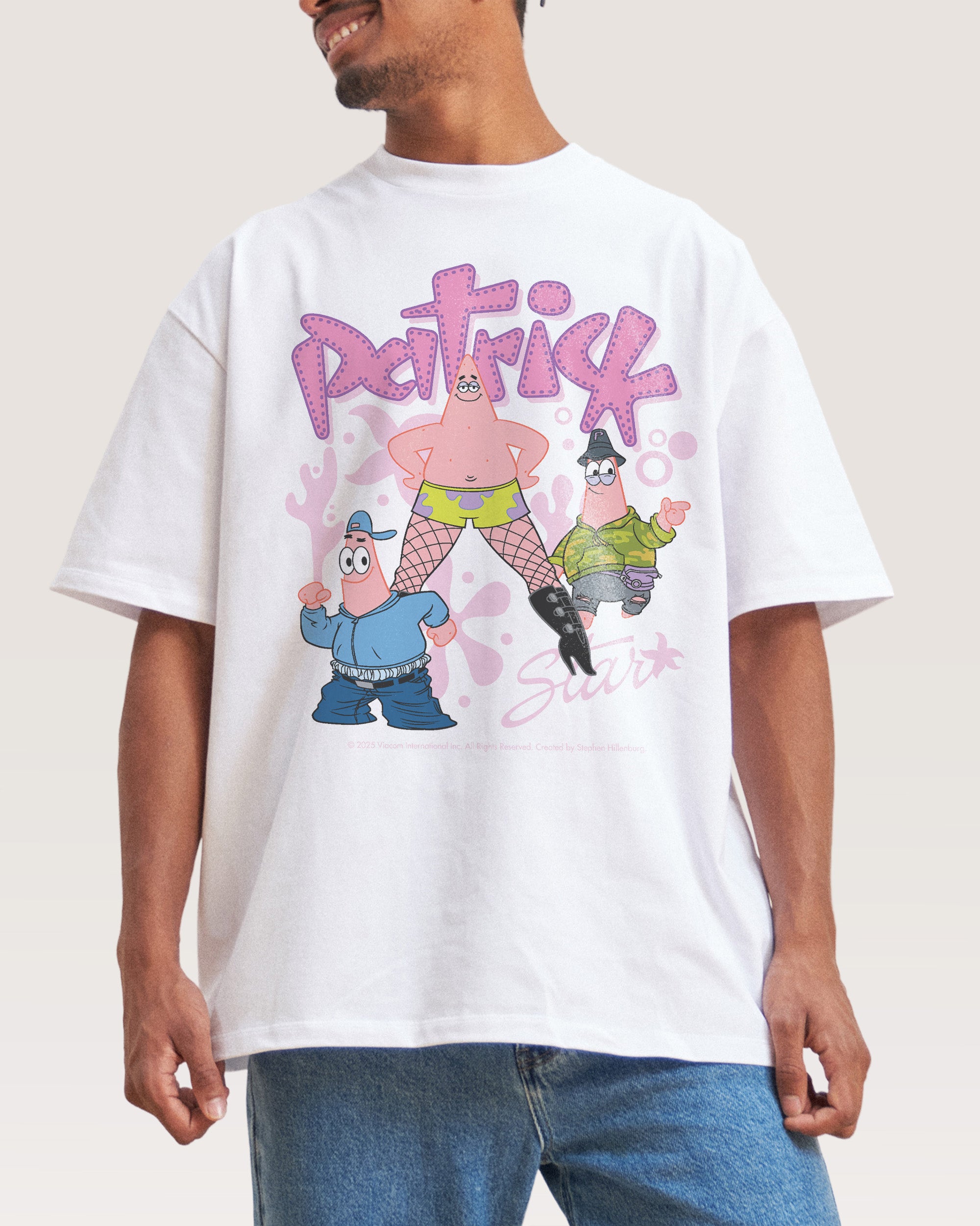 Patrick the P Oversized Graphic Tee - SpongeBob Collab, Threadheads, Unisex, 100% Combed Cotton
