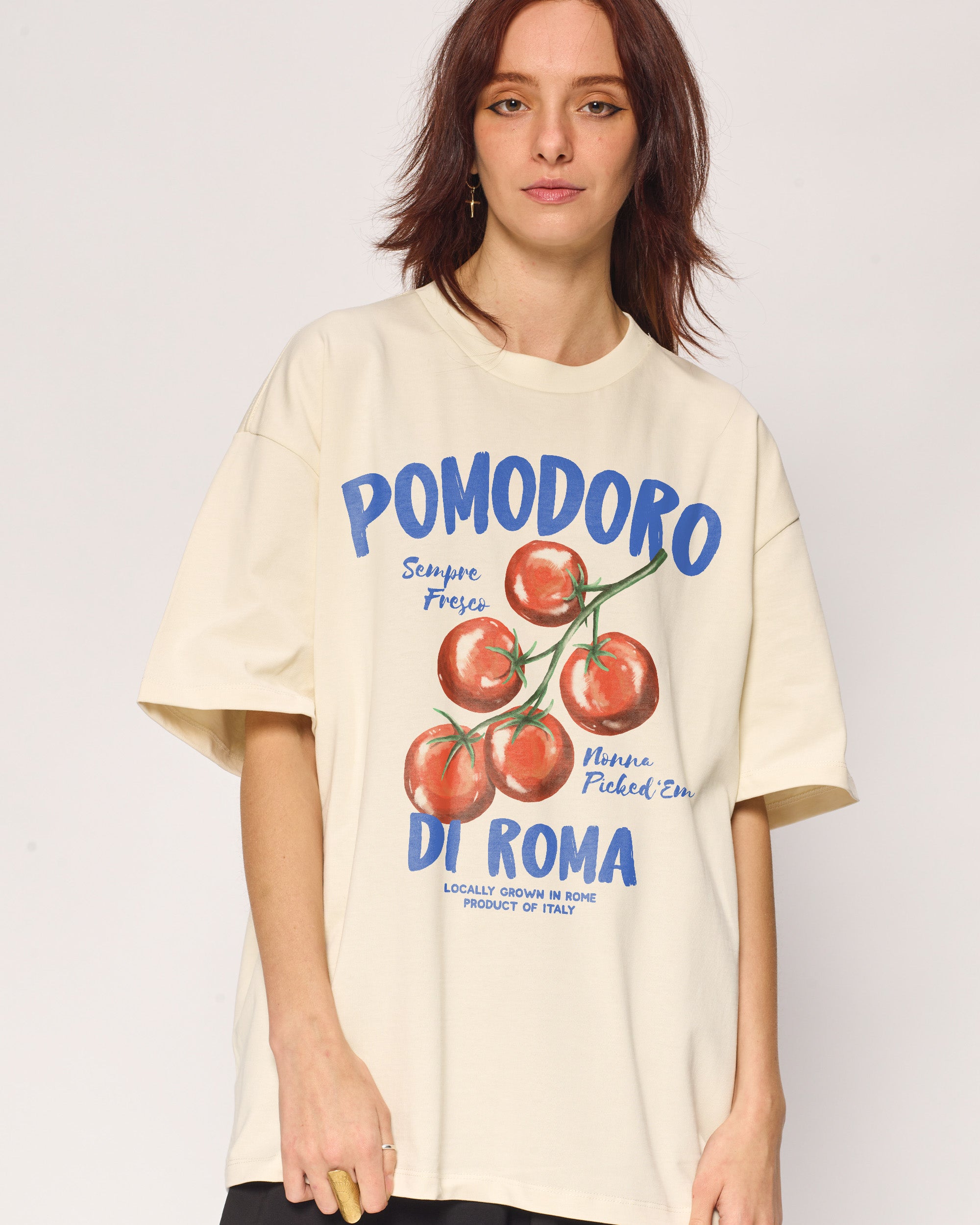 Pomodoro Di Roma Oversized Tee - Threadheads 90s Graphic T-Shirt, Heavyweight Cotton, Unisex