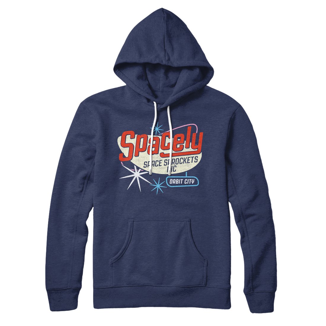 Spacely Space Sprockets Unisex Pullover Hoodie - Cotton Polyester, Loose Fit, Kangaroo Pocket