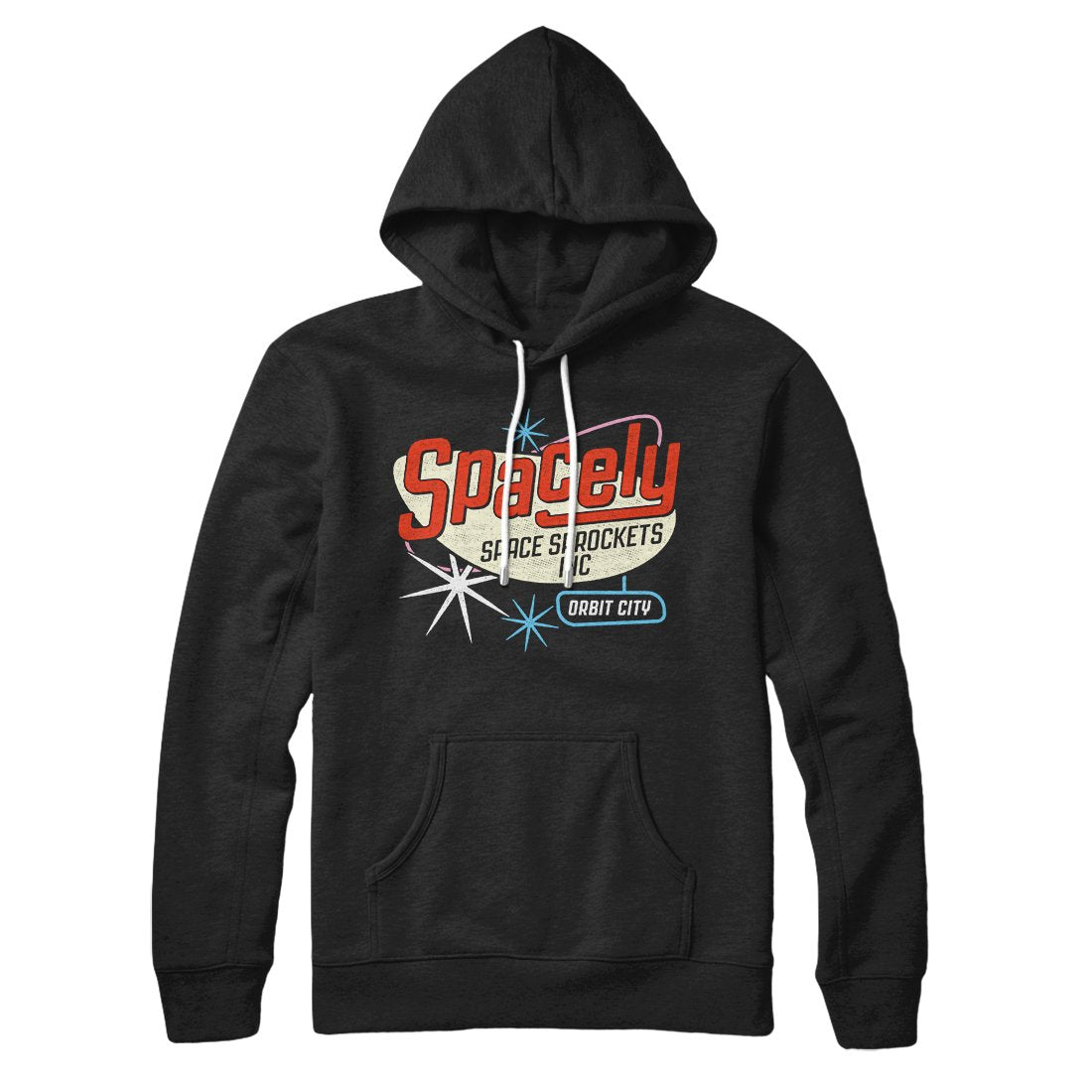 Spacely Space Sprockets Unisex Pullover Hoodie - Cotton Polyester, Loose Fit, Kangaroo Pocket