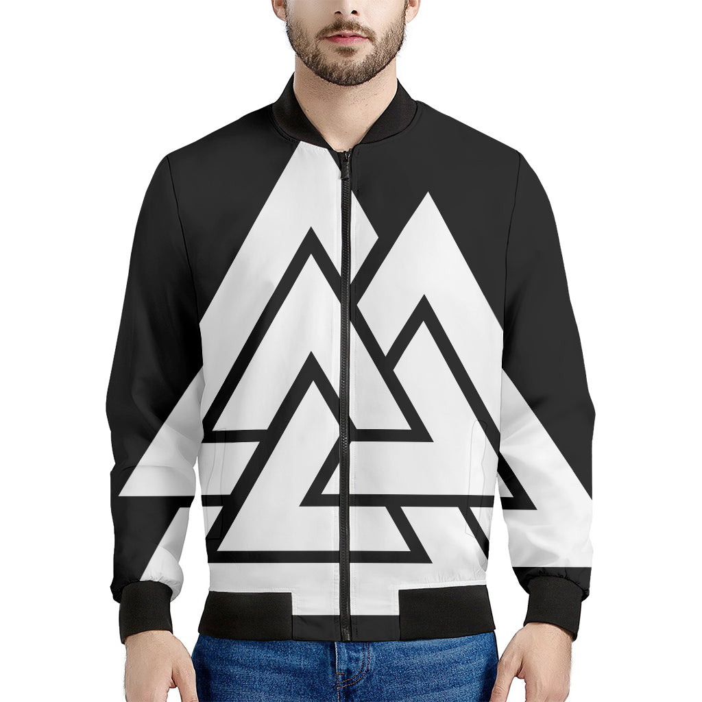 Viking Valknut Symbol Print Men's Bomber Jacket