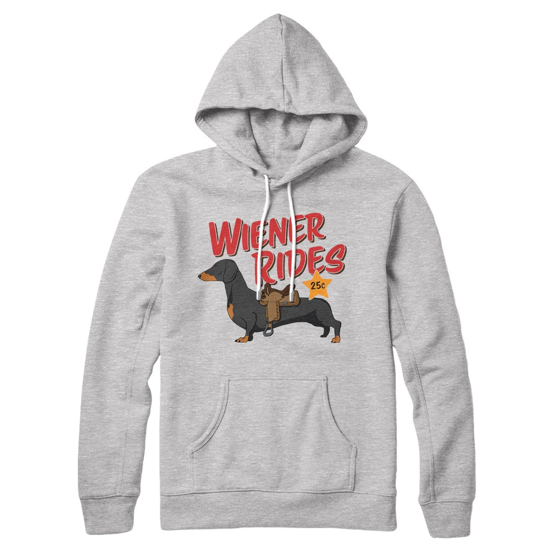 Wiener Rides Graphic Pullover Hoodie - Unisex Cotton Polyester Loose Fit
