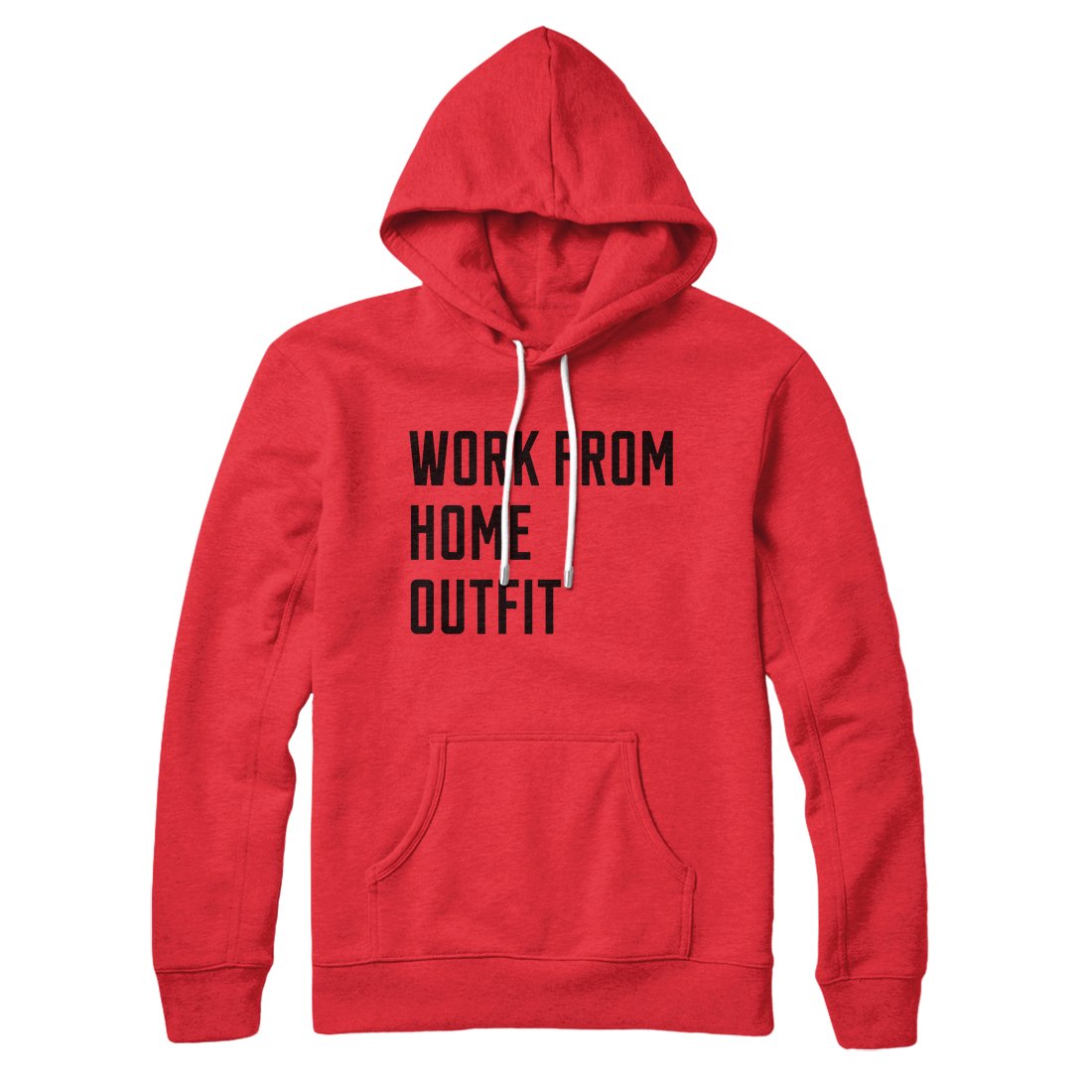 Work From Home Outfit Unisex Pullover Hoodie - Cotton Polyester Loose Fit