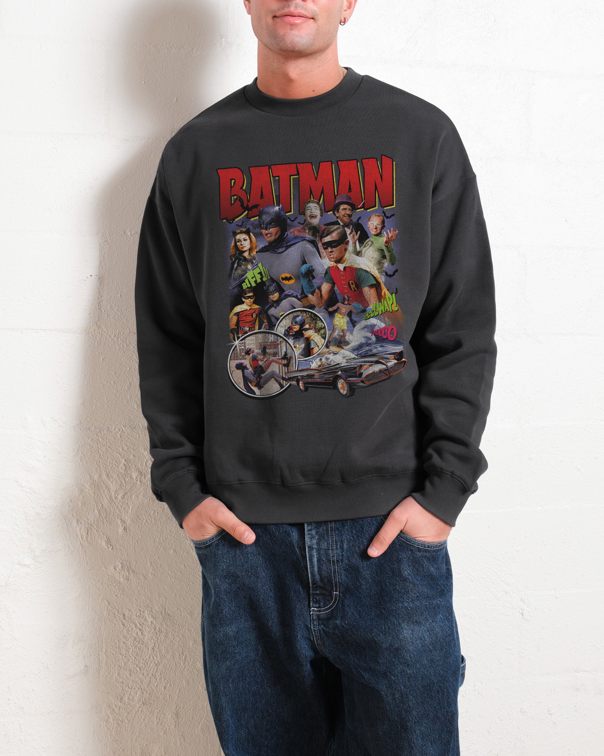 Batman Vintage Graphic Sweatshirt - Premium Unisex 340gsm Cotton Poly Blend
